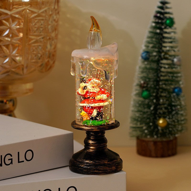 Snowfall Christmas Crystal Lamp