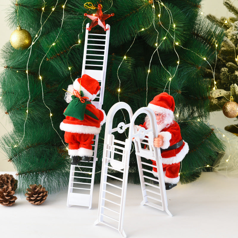 Christmas Decoration Electric Ladder Santa
