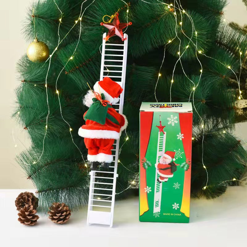 Christmas Decoration Electric Ladder Santa