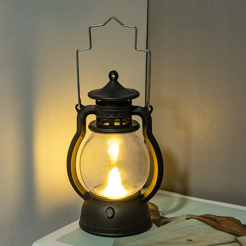 Vintage LED Small Oil Lamp Decorative Candle Light