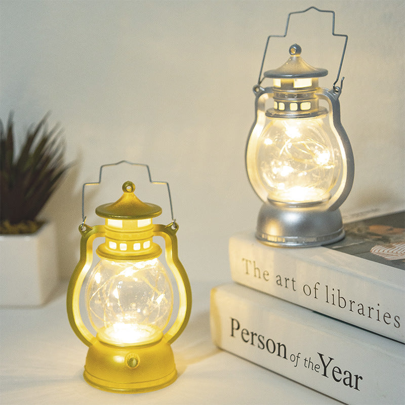 Vintage LED Small Oil Lamp Decorative Candle Light