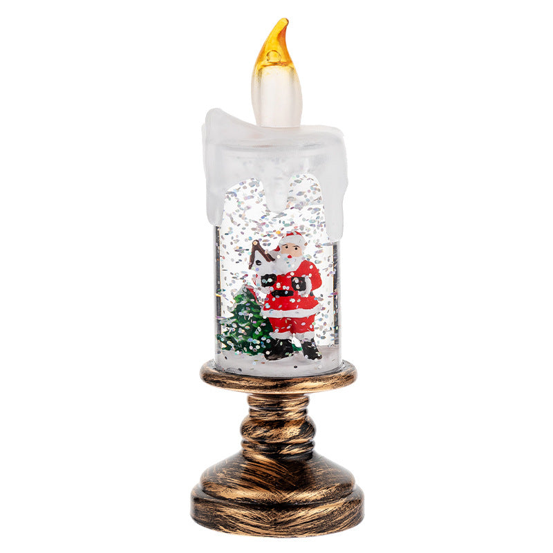 Snowfall Christmas Crystal Lamp